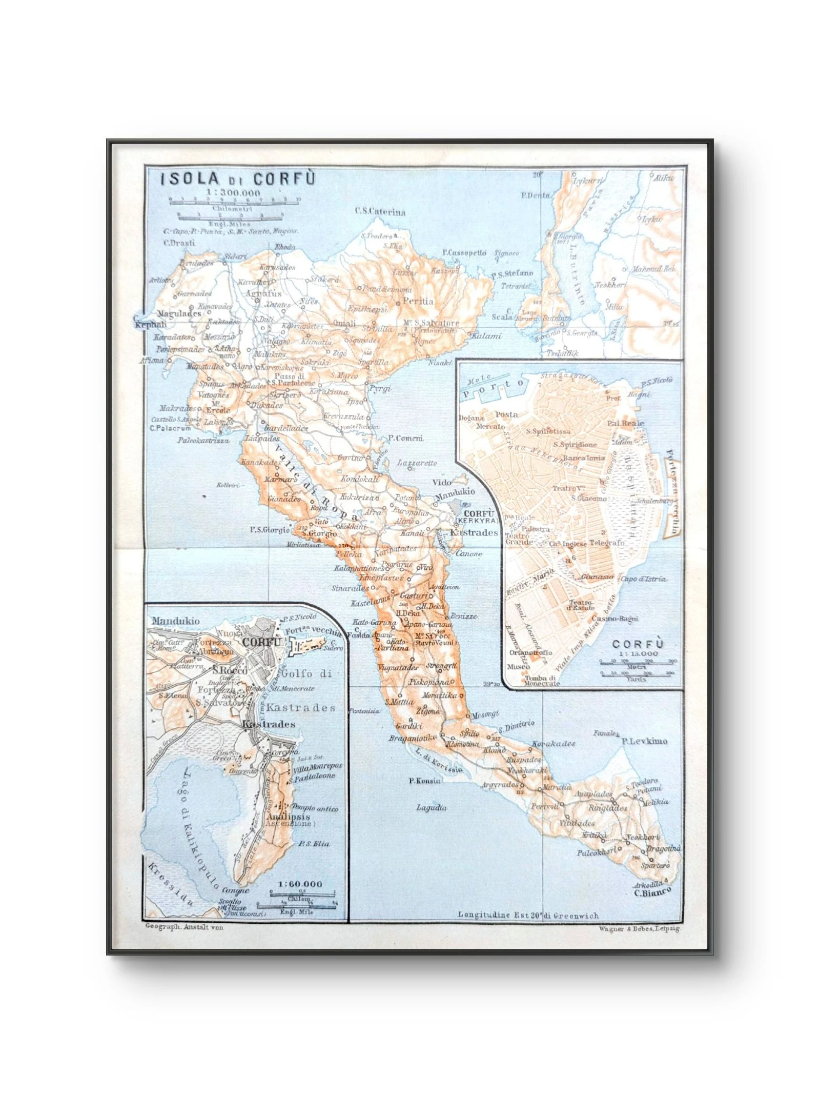 A ilha de Corfu, plano original impresso em 1910. – photo 4